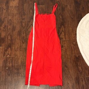 Zara Vibrant Red Midi Dress NWT
